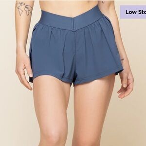POPFLEX Super Slit Short Navy Blue
